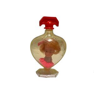 Perfume Playmates Toy Doll by Sarco Vtg Hong Kong Pink Skirt Yellow White Bottle